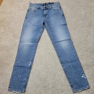 RARE $248 PRPS Delorean Mid Rise Straight Leg Ankle Northern‎ Lights Jeans 24x27